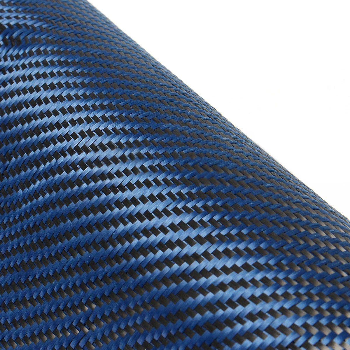 30*100cm Carbon Fiber & Blue Kevlar Mixed Fabric 200g Carbon Aramid Cloth