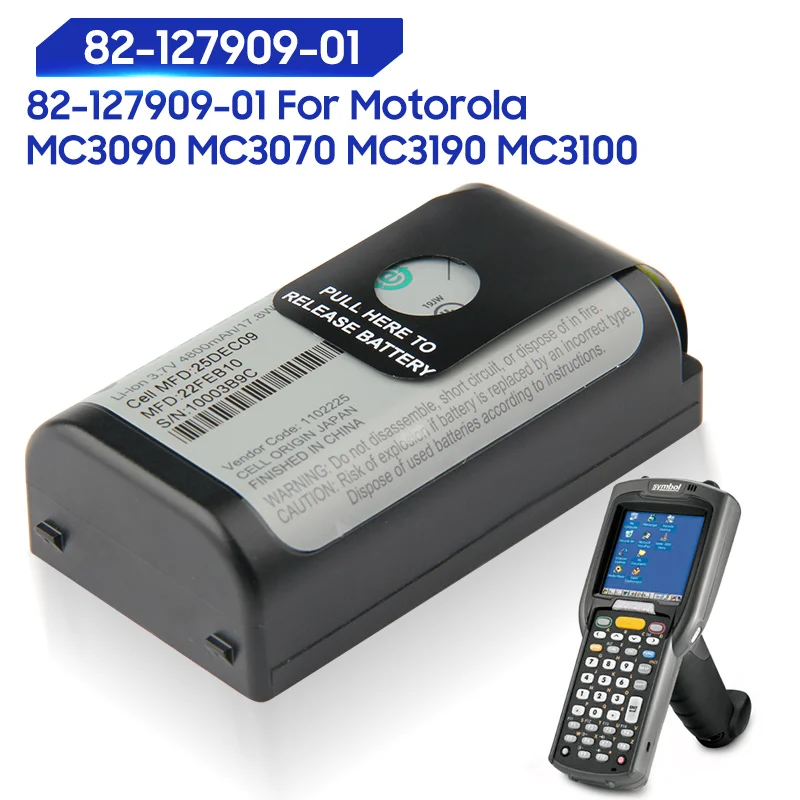 

Original Replacement Battery For Motorola MC3090 MC3070 MC3190 MC3100 Mobile Handheld Computer 82-127909-01 Genuine 4800mAh