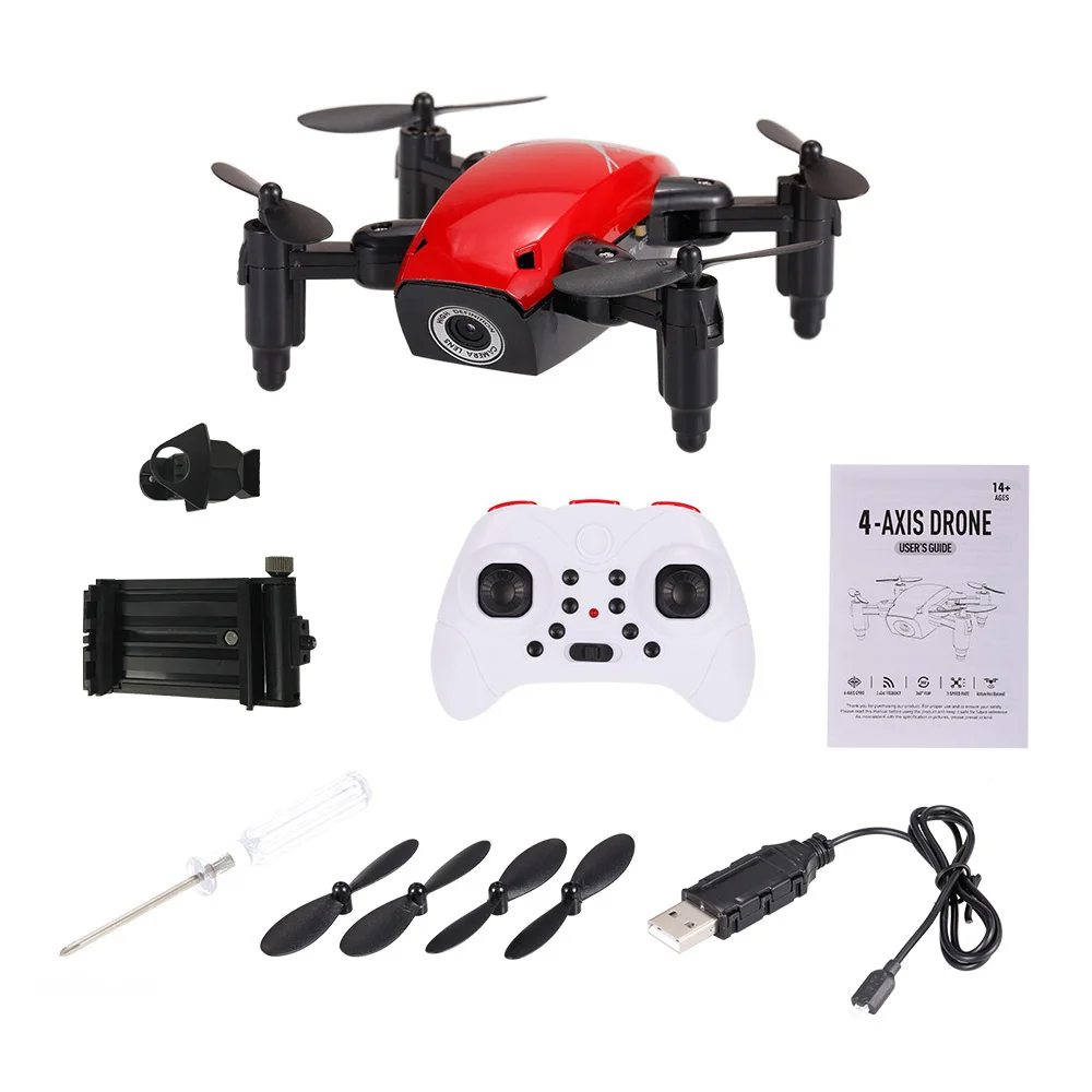 Мини-Дрон S9W 2,4G 4CH 0.3MP камера Wi-Fi FPV/No камера высота удержания полета планировка дистанционные игрушки складной Радиоуправляемый квадрокоптер