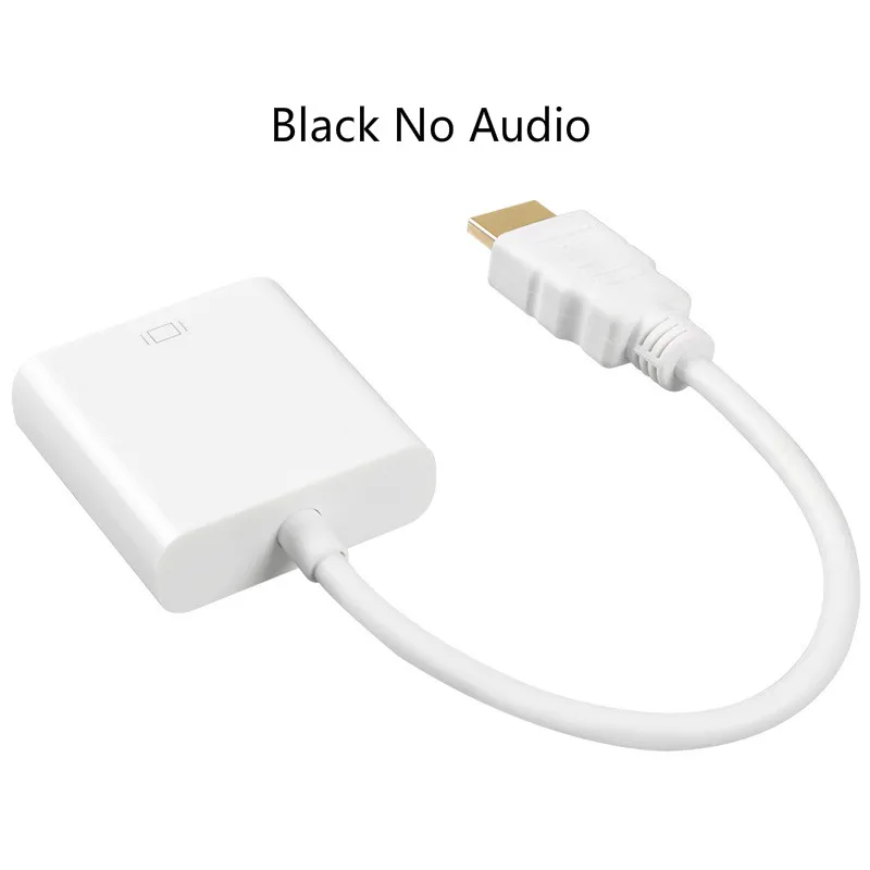 HDMI к VGA конвертер папа к женскому кабелю адаптер 1080P цифро-аналоговый видео аудио кабель для Xbox 360 PS3 ПК ноутбука - Color: White no Audio