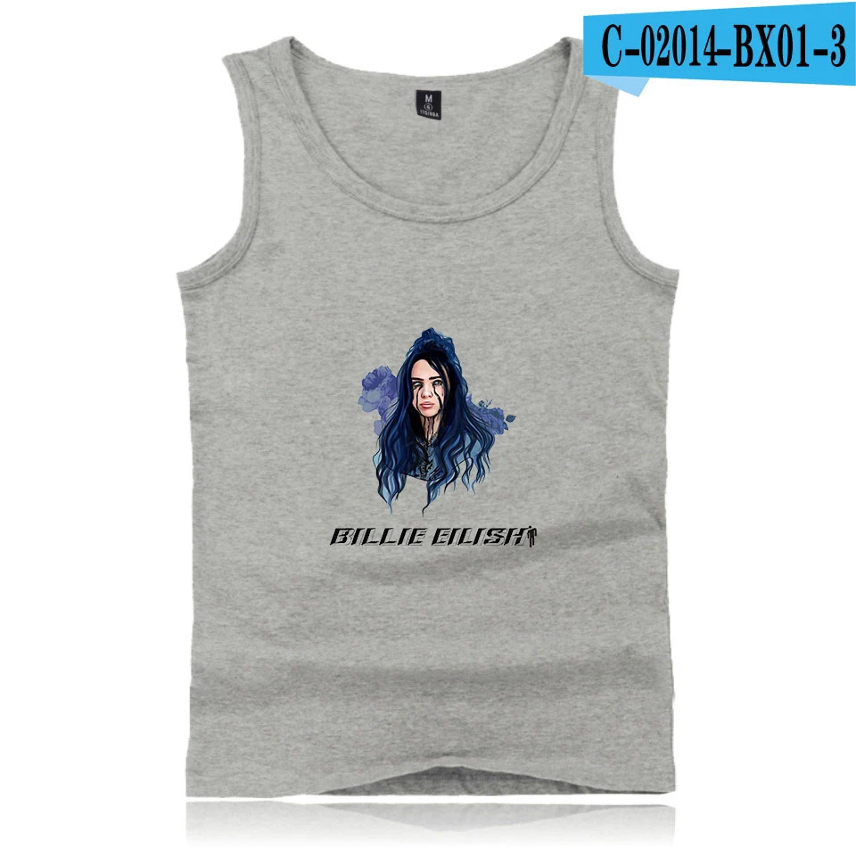 Billie eilish жилет, новинка, 2D принт, круглый вырез, майка, топ, летняя, классная, без рукавов, новинка, Хит, мужская, женская, повседневная, парная одежда, новинка - Цвет: color3