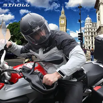 

SINOLL Waterproof Motorcycle RainSuit Moto Raincoat+Rain Pants Ventilate Poncho Motorcycle Rain Jacket Riding Motorbike Raincoat