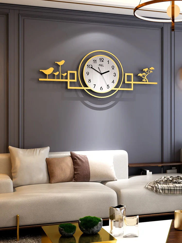 Home & Living Clocks large wall clock Wall Clock Yellow&Gray Unique