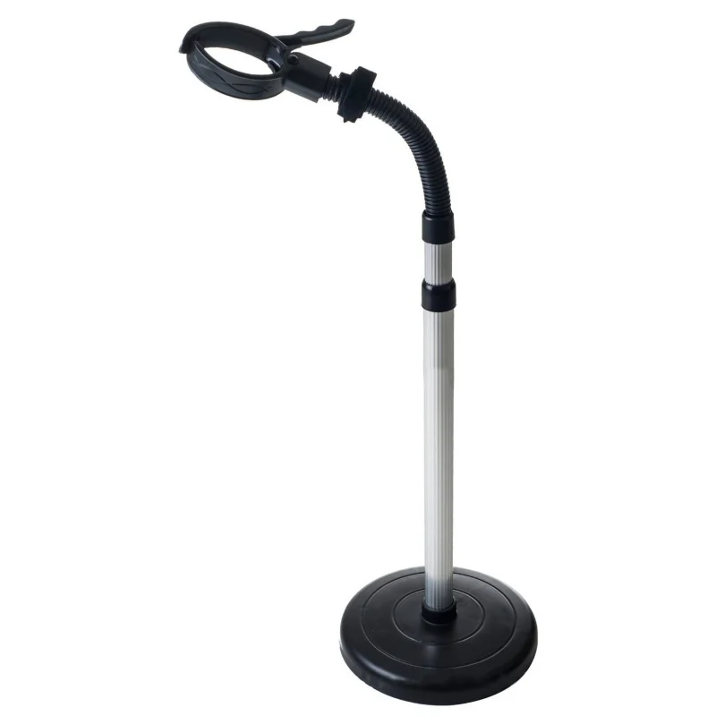

Free 360 Degrees Rotation Hair Dryer Stand Holder With Heavy Base On Counter Top Floor Hands Adjustable Height For Hair Dryer NM