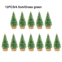 10 adet Mini yılbaşı ağacı sahte çam ağaçları DIY renkli fotoğraf Prop için noel parti masa dekorasyon yeni yıl ev dekorasyonu