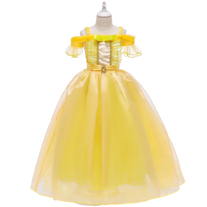 2020 Baby Girl Anna Elsa Princess Dress for Girls Halloween Carnival Party Dress up Birthday Costume Childen Clothing Vestidos