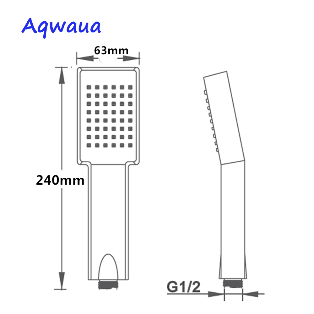 Aqwaua черная ручная душевая головка ABS пластик для ванной опрыскиватель