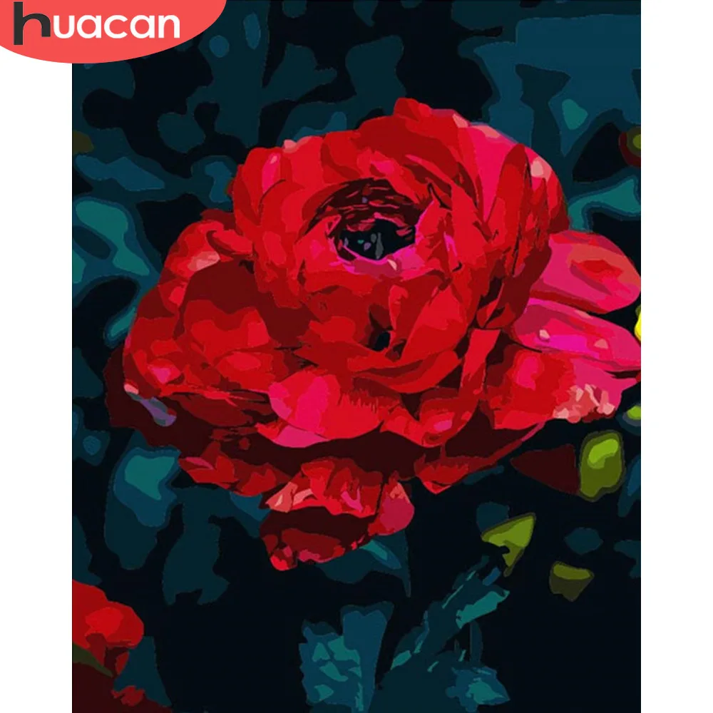 HUACAN Paint By Numbers Kits Flower Drawing On Canvas HandPainted Picture Art DIY Home Decoration Gift | Дом и сад