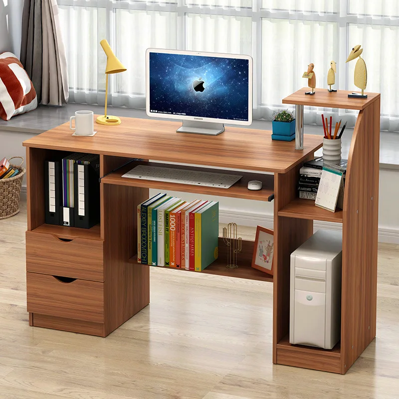 

Man Patriarch Desk Computer Desktop Table Simple Household Computer Do Table Desk Bookshelf Combination Table