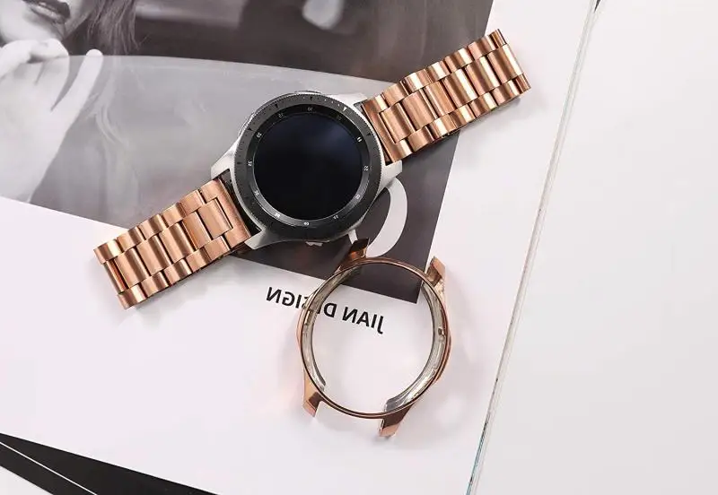 Watch case cover for Samsung for Galaxy Watch 46mm case TPU Plating case protective shatter-resistant shell insurance cover