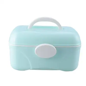 

Household Medical Storage Box Practical Double-Deck Portable Storage Case Pill Masks Boxess Manicure Cosmetics Organizer