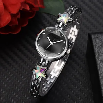 

Bracelet Watch Women Fashion Temperament Raised Dial Quartz Star Rhinestone Steel Bracelet Watch relogio feminino часы женские
