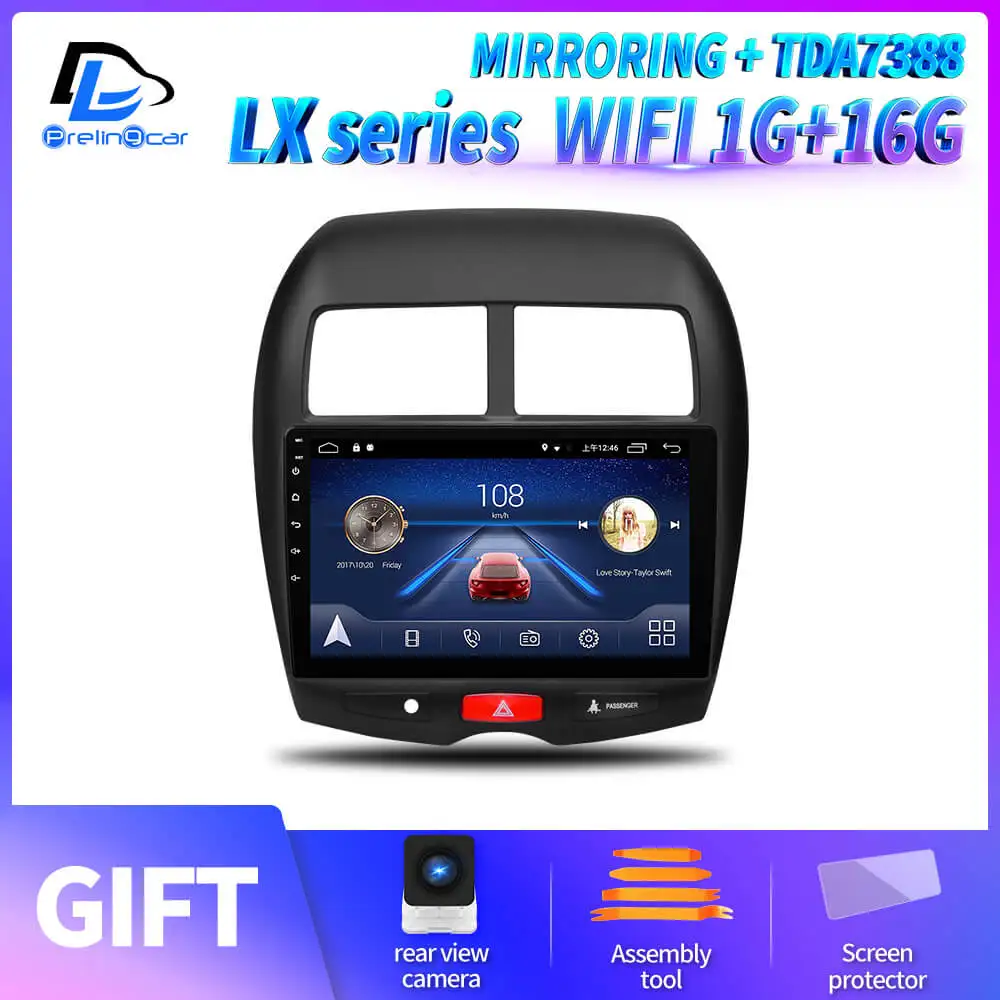 LX 1G16G An6.0 Prelingcar для Mitsubishi ASX 2010- лет android 9,0 Автомобильный gps радио мультимедиа no 2 din 4G монитор видео плеер навигация - Цвет: LX 1G16G An6.0