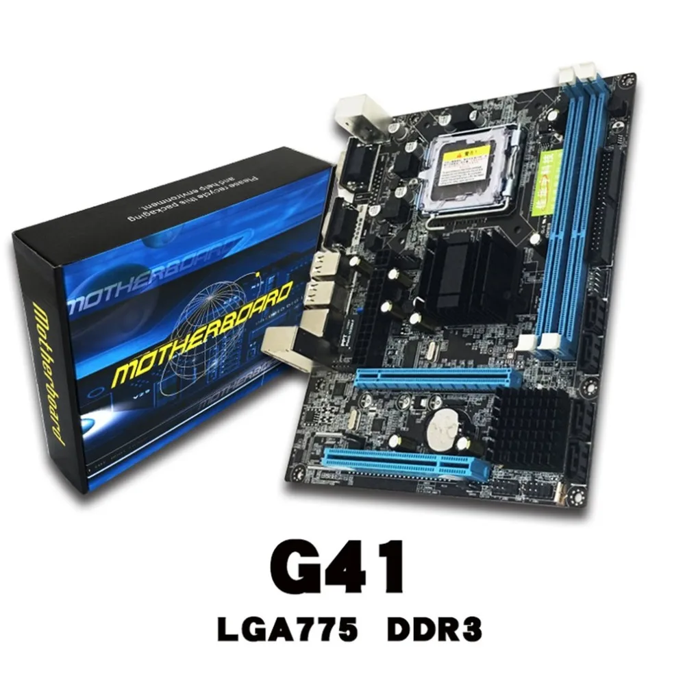 LGA 775 Gigabyte материнская плата G41 Настольная компьютерная материнская плата USB 2,0 DDR3 ПАМЯТЬ 8 Гб 1066 1333 МГц VGA двухъядерный процессор SATA2.0