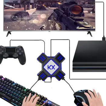

KX USB Game Controllers Adapter Converter Video Game Keyboard Mouse adapter for Switch/Xbox/PS4/PS3