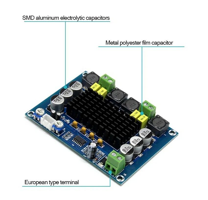 DC12-26V Xh-M543 двухканальный 120 Вт* 2 высокой мощности цифровой усилитель мощности, tpa3116D2 аудио модуль усилителя громкоговорителя