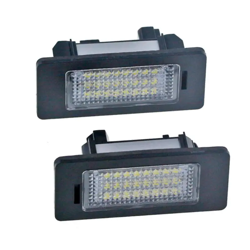 2PCS 24 LED 3528 SMD LED License Plate Lights Lamps Bulbs 6000K Cool White Fit For BMW E82 E90 E92 E93 M3 E39 E60 E70 X5