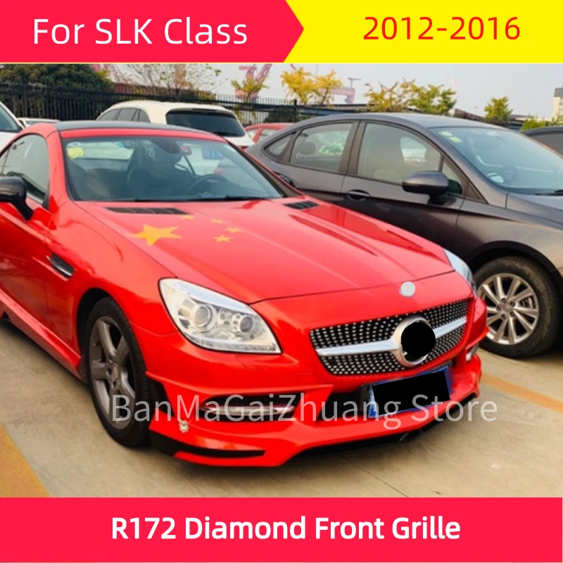 Алмазная Передняя решетка для mercedes R172 SLK КЛАСС 2012- SLK200 SLK250 SLC350 гоночная решетка