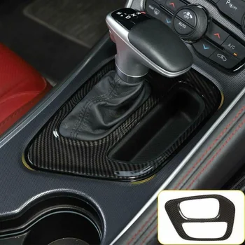 

Carbon Fiber Style Gear Shift Panel Cover Trim Decor For Dodge Challenger 15+