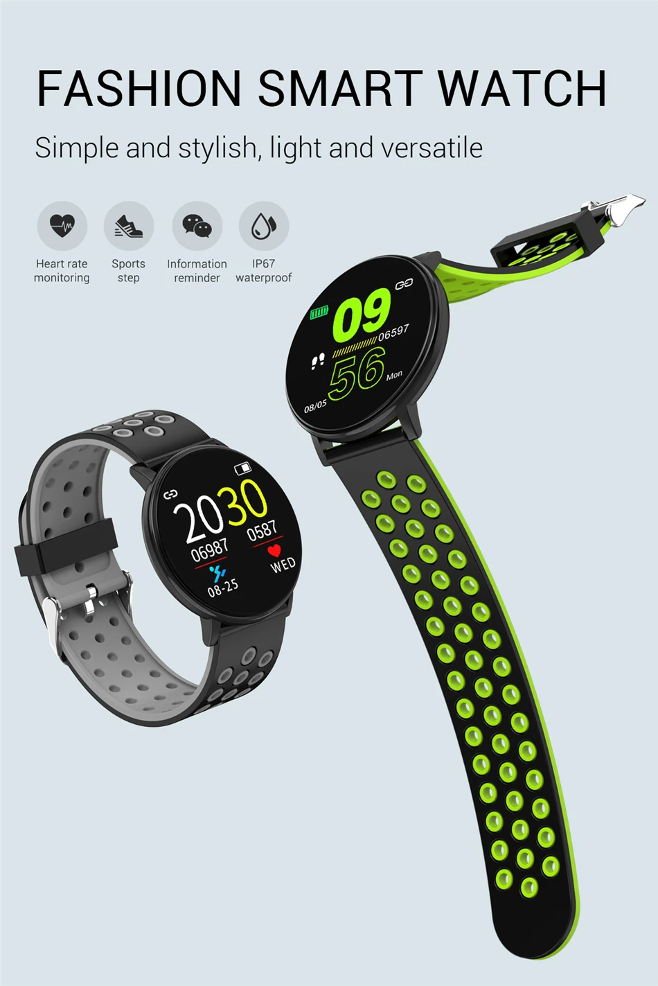 GEJIAN Новые смарт-часы Android водонепроницаемые спортивные мужские и женские Смарт-часы Удаленная камера пульсометр кровяное давление наручные часы