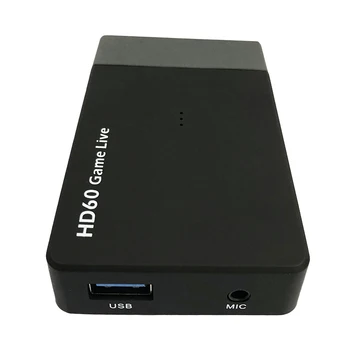 

HDMI to USB 3.0 Video Capture Card Adapter HD60 Recorder Box with Microphone Input Support 4K-30fps Input FKU66
