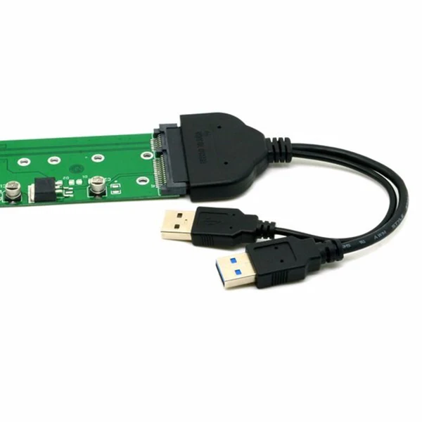AAAE Top-USB 3,0 to Sata 22pin кабель для передачи данных для 2,5 дюймового жесткого диска HDD, 0,15 м/0,5 фута, черный