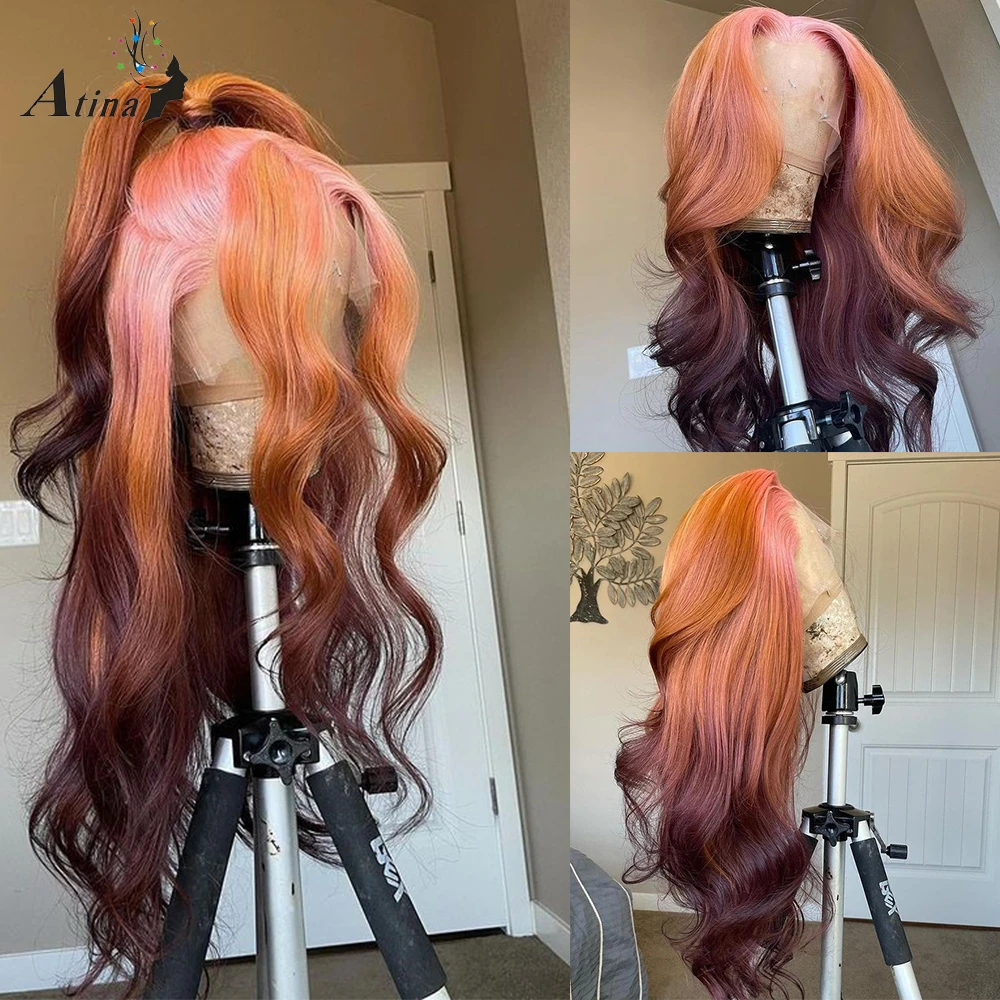brown and pink wig