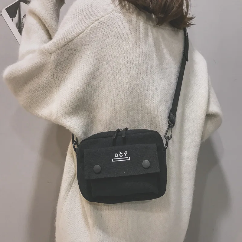 

Canvas Bag Ladies Bag 2020 New Korean Letter Shoulder Bag Simple Messenger Bag Small Bag Crossbody Bags for Women