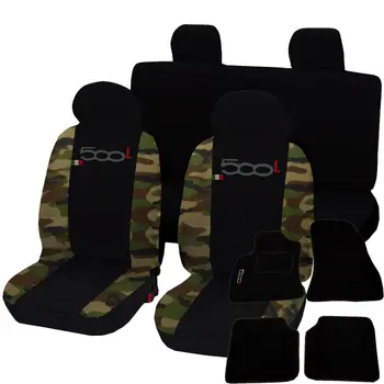 

COPRISEDILI + TAPPETINI CON STRAPPO NERO-MIMETICO CLASSICO FIAT 500L