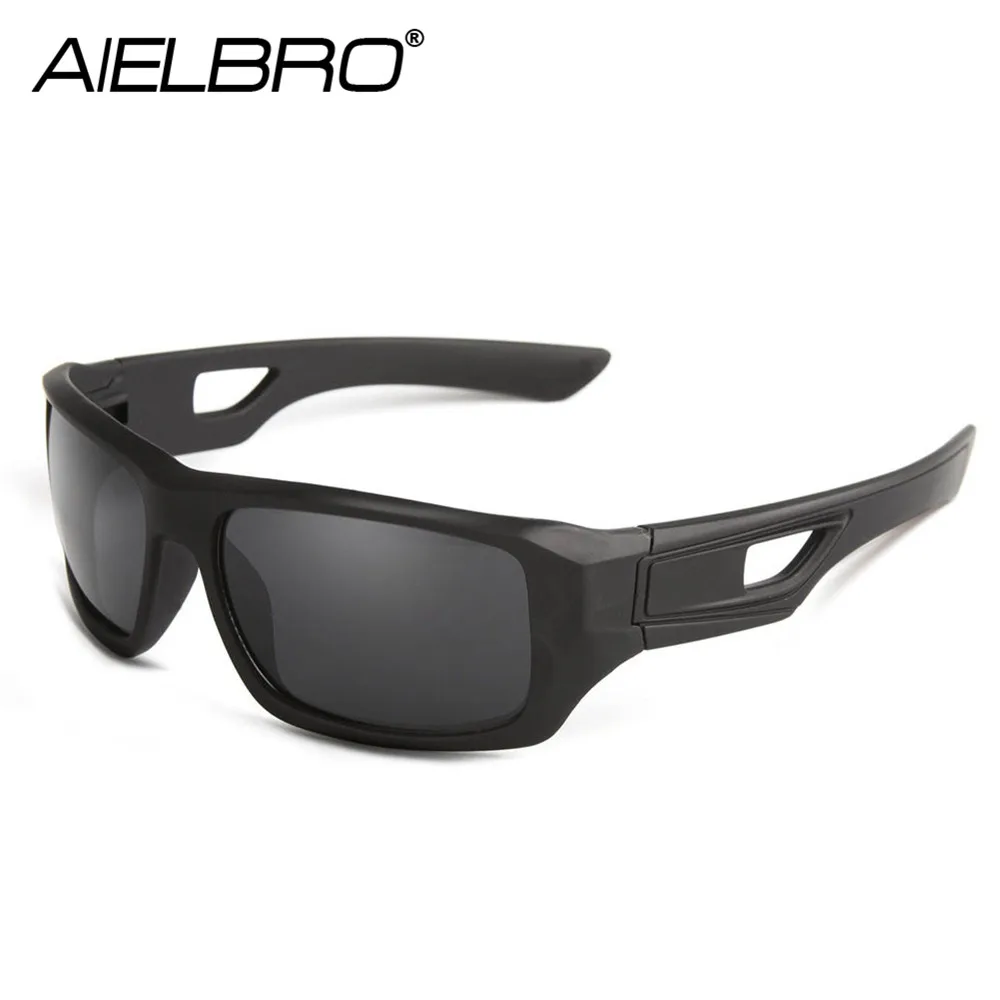 AIELBRO, мужские, UV400, велосипедные, солнцезащитные очки, для улицы, горные, женские, для велосипеда, для мотоцикла, солнцезащитные очки, для рыбалки, Oculos De Ciclismo - Цвет: C04 BLACK GREY