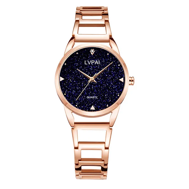 Модные женские часы роскошные женские часы звездного неба женские часы из серебристой стали браслет с ремешком водонепроницаемые женские часы relogio feminino - Цвет: Розовый