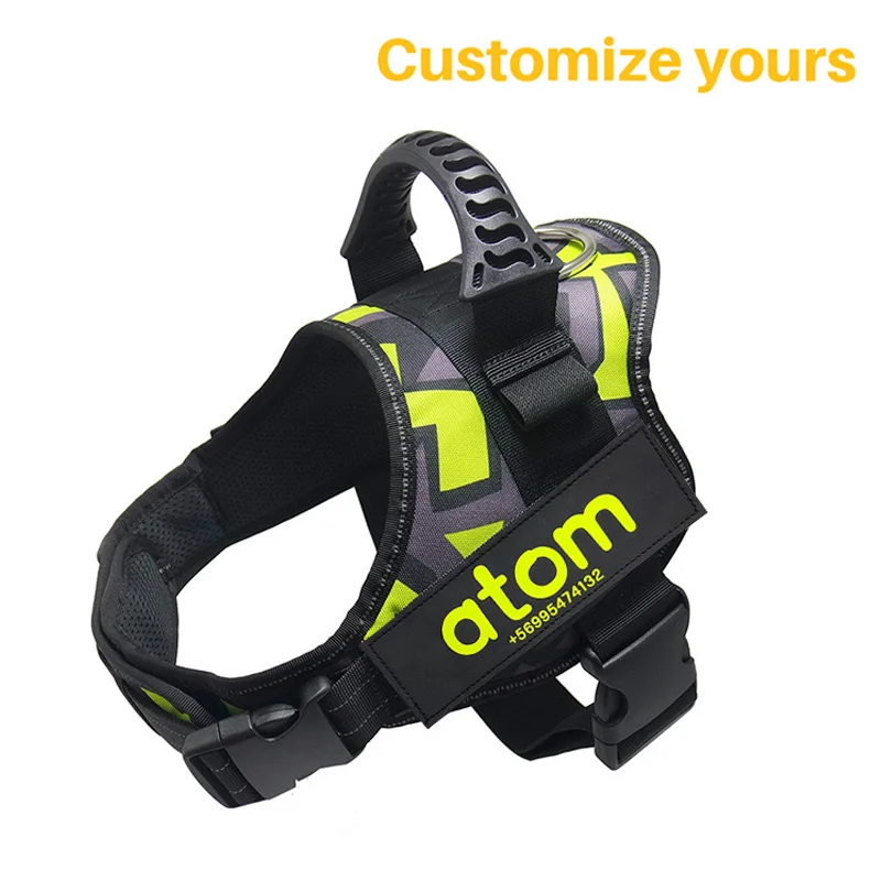 

Dog ID Tag Dog Harness K9 Dog Name Vest Customizable with Custom Labels Reflective Labels Dogs Personalized Pet Supplies