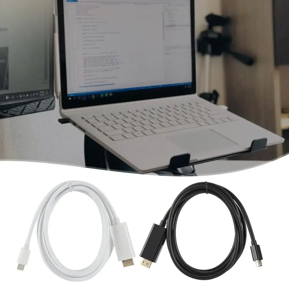 Mini Dp To Hdmi Cable Minidp To Hdmi 1.8 M Dp Line Minidisplayport 20pin Interface Perfect Lossless Signal Plug And Play Durable