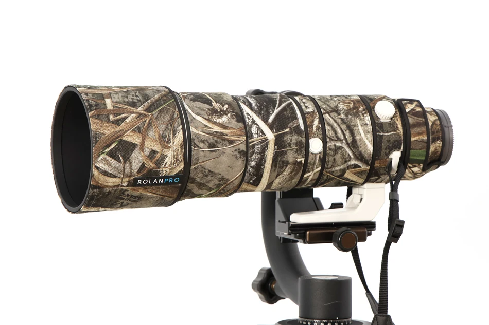 ROLANPRO Nylon wasserdichte Linse Camouflage Regenschutz für Sony FE 200–600 mm F5,6–6,3 G OSS Objektiv Schutzhülle Guns Kleidung – Detail 22
