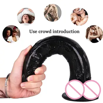30.5*5CM Super Huge Black Dildos Strapon Thick Giant Realistic Dildo Anal Butt with Suction Cup Big Soft Penis Sex Toy For Women 2