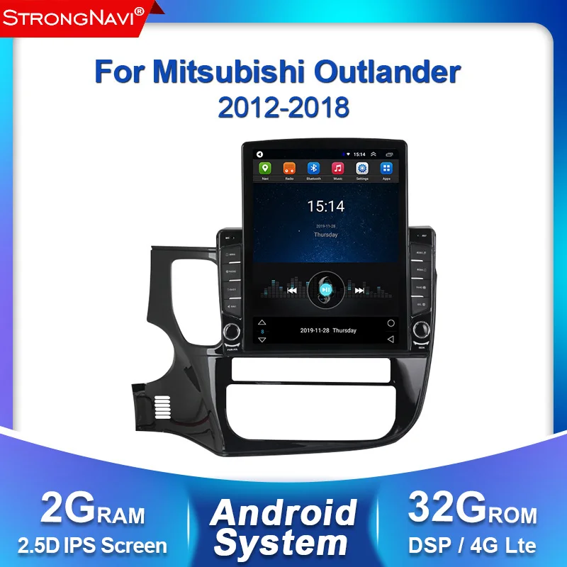 Мультимедийный видеопроигрыватель Tesla экран 2 Гб + 32 ГБ Android DSP IPS для Mitsubishi Outlander 3