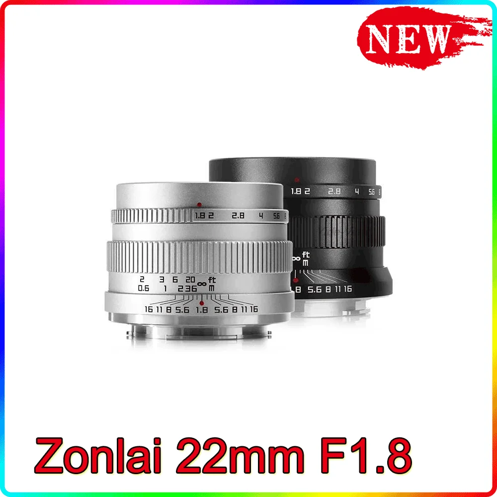Zonlai 22 мм F1.8 ручной основной объектив для Fuji Sony E Micro 4/3 Canon фотографическое