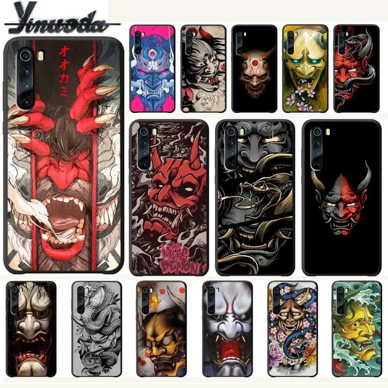 Роскошный чехол Yinuoda Japanese Oni Hannya Demon Mask для Xiaomi Redmi 7 7A 8 Note 8t Pro Etui | Мобильные
