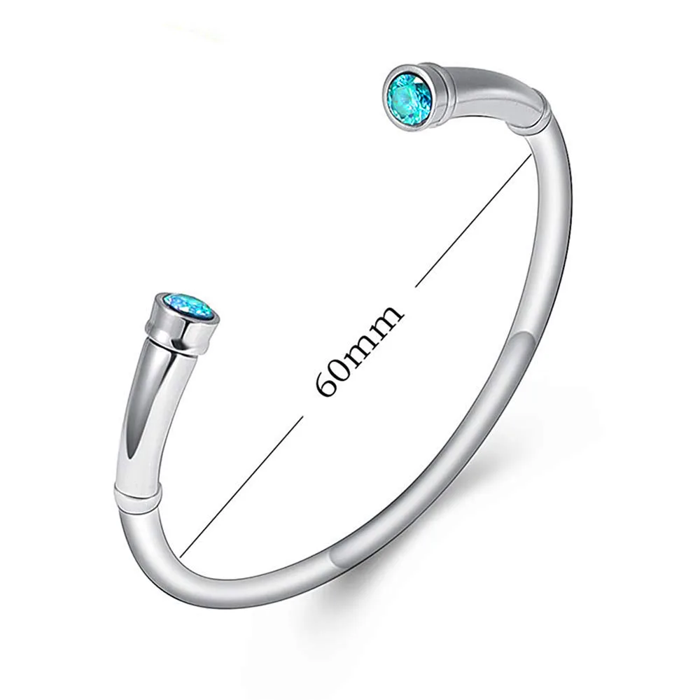 12 Colors Birthstone Charms Cremation Urn Bracelet Stainless Steel Expandable Cuff Pet Memorial Urn Jewelry for Ashes for Women