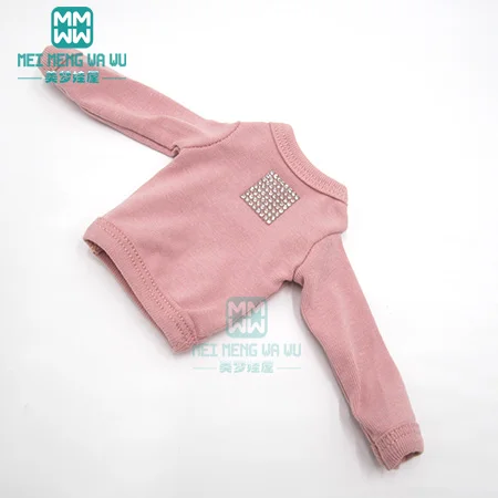 Blyth Кукла Одежда розовый свитер, дырки брюки, кожаная обувь для OB23 OB24 кукла azone аксессуары - Цвет: XB--023--A