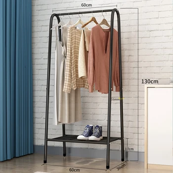 

A movable rack for drying clothes in a family bedroom.
