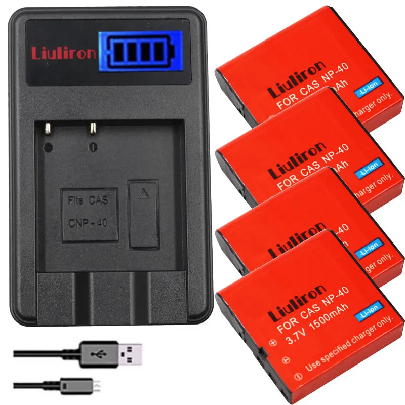 bateria NP 40 NP40 NP-40 Camera Battery Pack + LCD USB Charger for Casio EX-Z30/Z40/Z50/Z55/Z57/Z750 EX-P505/P600/P700 PM200 | Электроника