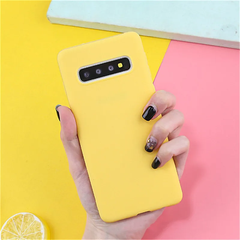 Карамельный цвет мягкий силиконовый матовый чехол для samsung Galaxy A70 A60 A50 A40 A9 A7 S8 S9 S10 плюс S10e S6 S7 Edge Note 8 9 Coque - Цвет: DK-hu