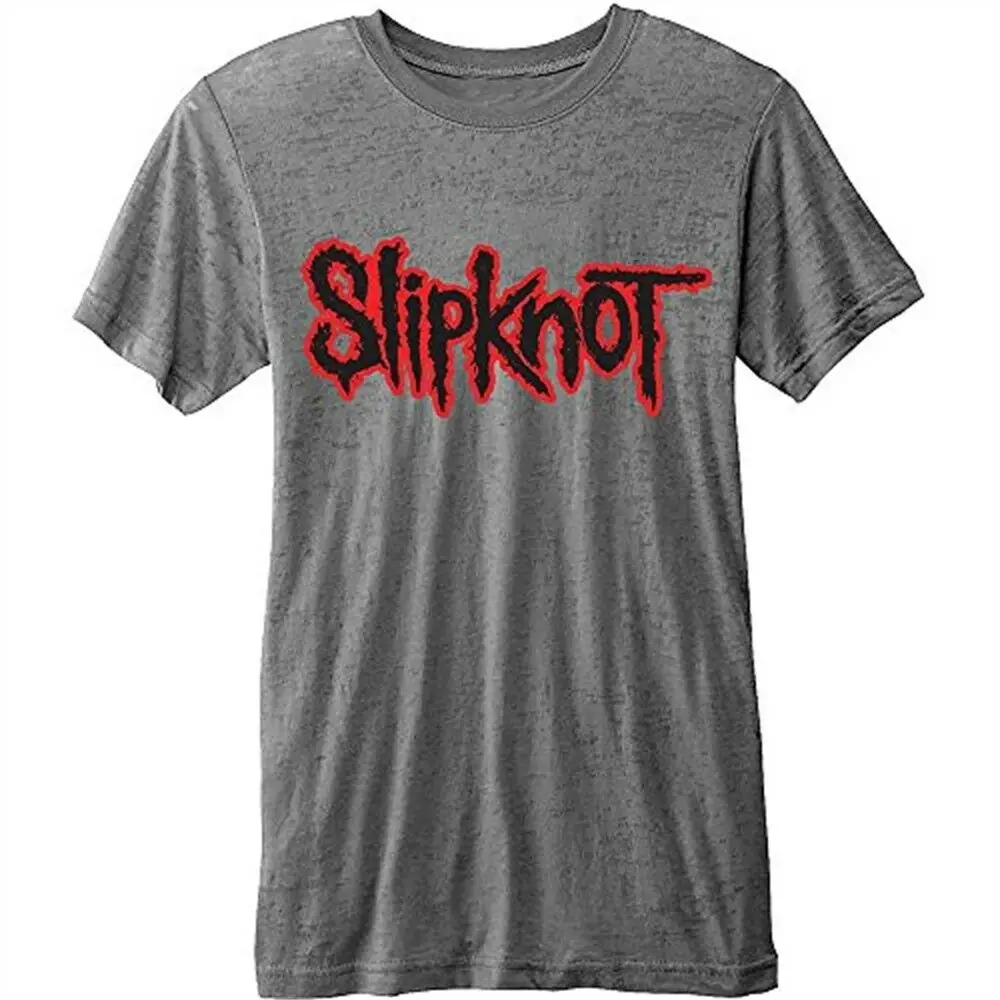 Мужская футболка с логотипом Slipknot большая серая выгорающая новая официальная
