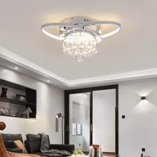 Современный светодиодный потолочный светильник для гостиной, спальни, кабинета, ресторана, позолоченный/Хромированный AC90-260V потолочный светильник