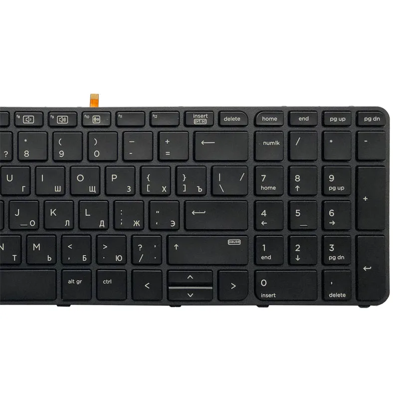Новая русская клавиатура с подсветкой для ноутбука hp Probook 650 G2 655 G2 черная клавиатура с указателем