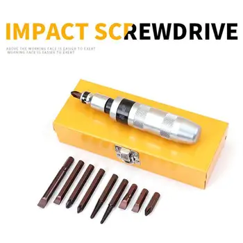 

12pcs/set Durable Heavy Duty Impact Screwdriver Kit Multi-function Reversible Screw Extractor Industrial Repair Tools