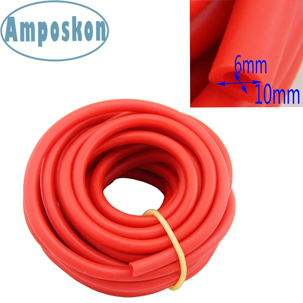 

10 Meters New 6x10mm Red Natural Rubber Tourniquet For First Aid Band Latex Tube Exercise Pilates Pull Rope Latex Tubes Elastic