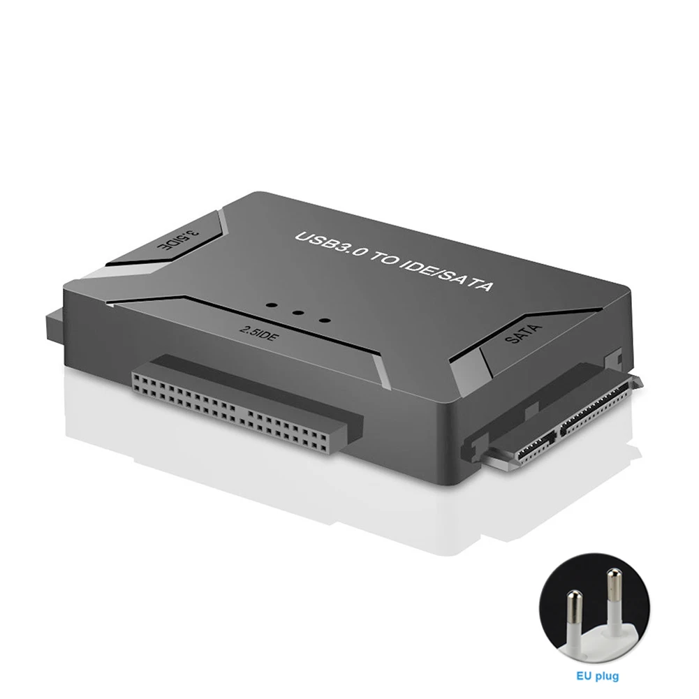 

Converter Practical Transfer Cable 2.5"/3.5" Hard Drive Adapter HDD Kit Connector USB 3.0 To IDE SATA External Black