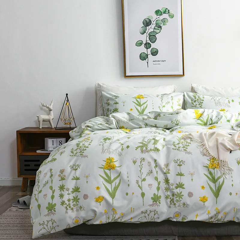 

Floral Bedding Set Duvet Cover and Pillowcases set Queen King Single Double Twin Full Size